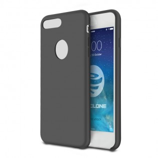 Чохол накладка Liquid Silicone Magnetic Plug iPhone 7 Black